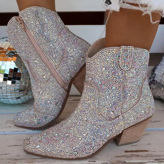 Women's Rhinestone Western Boots