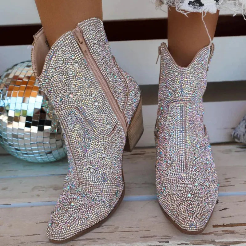 Women's Rhinestone Western Boots