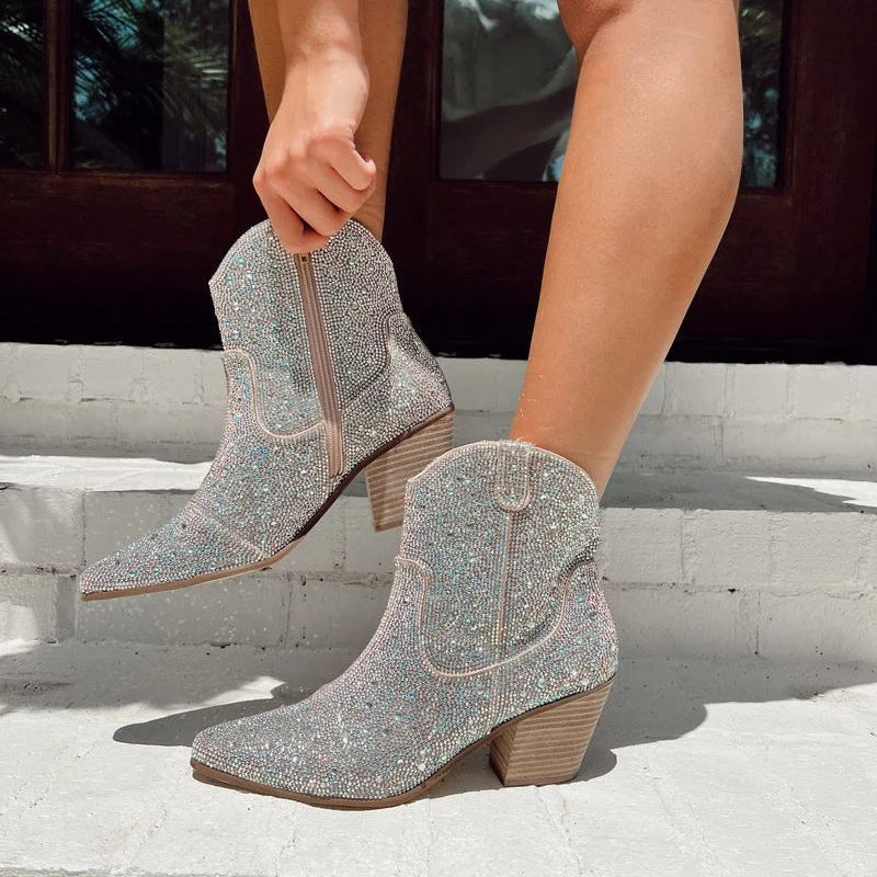 Women's Rhinestone Western Boots